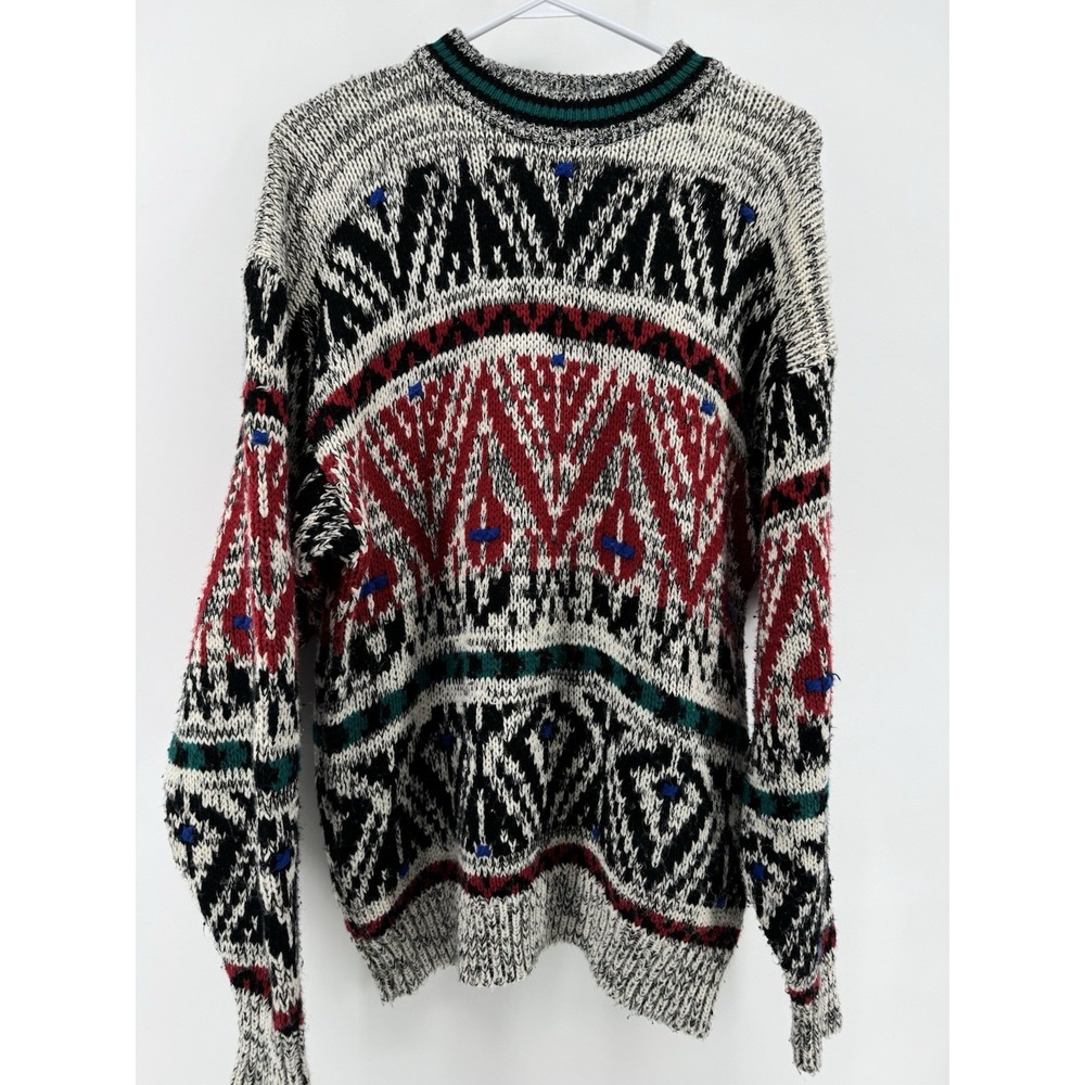 Vintage Expressions International Sweater Mens‎ XL Multicolor Geometric Print